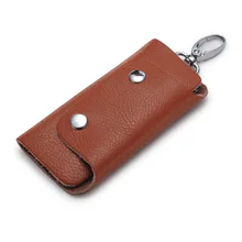 Женский Мужской кожаный брелок для автомобильного ключа из воловьей кожи