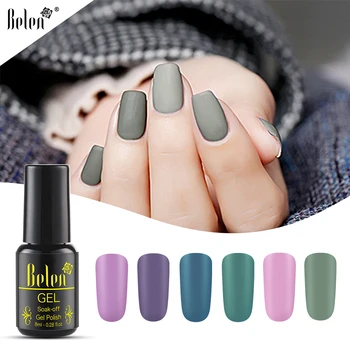 

Belen 8ml One Step Matt Nail Gel Polish Soak Off UV LED Semi-permanent One Step Nail Polish Lacquer No Need Base Top Coat Gel