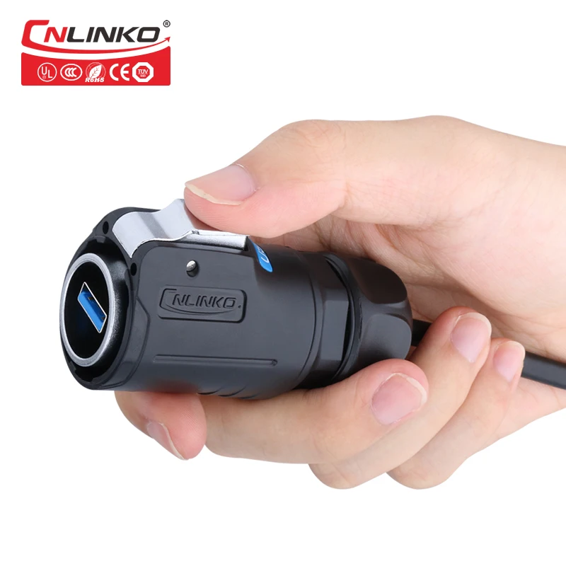 CNLINKO M24 usb 3.0 1.5A водонепроницаемый IP67 Штекерный разъем Панельное крепление