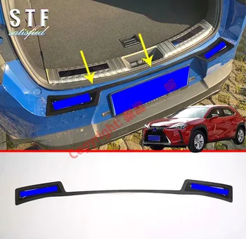 

Stainless Steel Rear Bumper Protection Outside Trunk Sill Decorative Plate Pedal Black For Lexus UX UX200 250H 260H 2019 2020