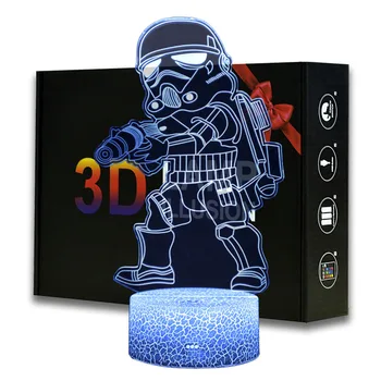 

3d Led Night Light Star SeriesStormtrooper Figure Desk Lamp for Kids Bedroom Decor Table Lamp Children starwars Projection Light