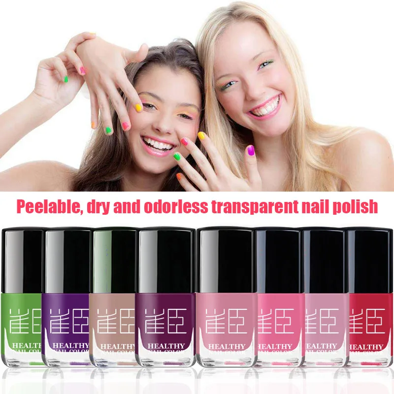 

2pcs Peelable Nail Polish Non-Toxic Eco-Friendly Safe Quick Dry Water Based Nail Polish MP789