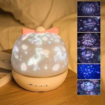

Remote Control LED Night Light Sleeping Light Bedroom Bedside Table Lamp Star Sky Projector Lamp for Birthdays Halloween