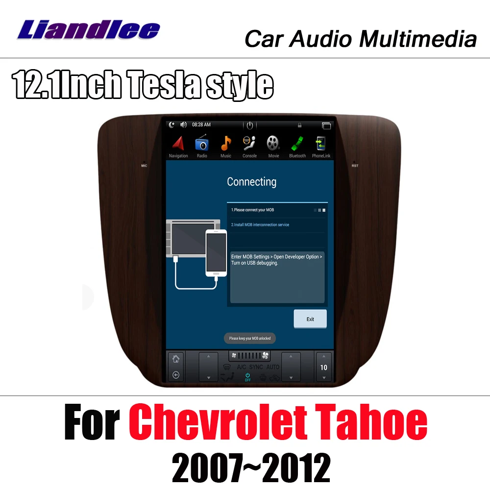 Liandlee Android 7,1 для Chevrolet Tahoe 2007~ 2012 Tesla стиль экран стерео Carplay камера карта gps Navi навигация Мультимедиа - Цвет: machine