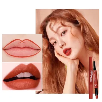 

Matte Dual-use Rotary Automatic Lip Liner Double-headed Lipliner Portable Lipstick Long-lasting Waterproof Cosmetic Lipstick