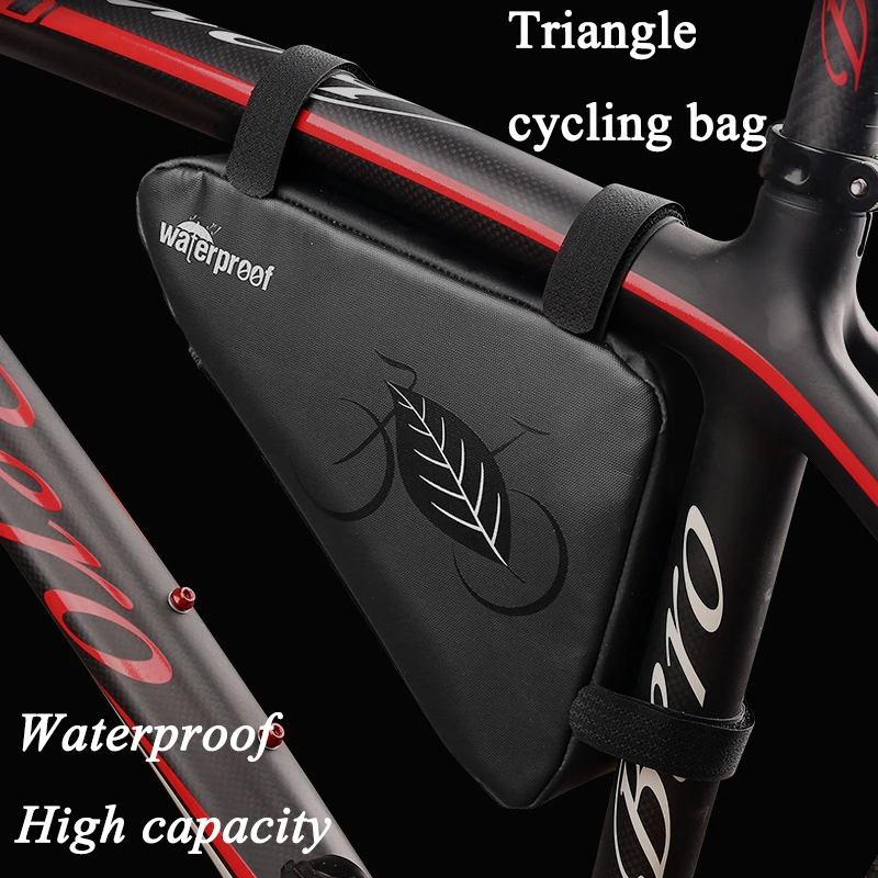 Waterproof MTB Bike Bicycle Triangle Frame Front Bags Case Saddle Panniers Pouch 