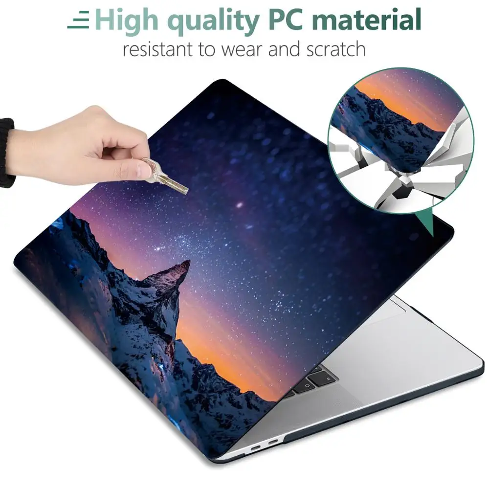 Прозрачный жесткий чехол с принтом для 2019 2020 нового Macbook Pro Retina 13 15 A2338 A2289 A1706 A1989
