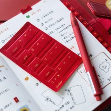 

Hot Red PU Leather Notebook Set DIY Undated Planner Book B6 Diary 96 Sheets 2022 Undated DIY Daily Scheduler Book Free Shipping