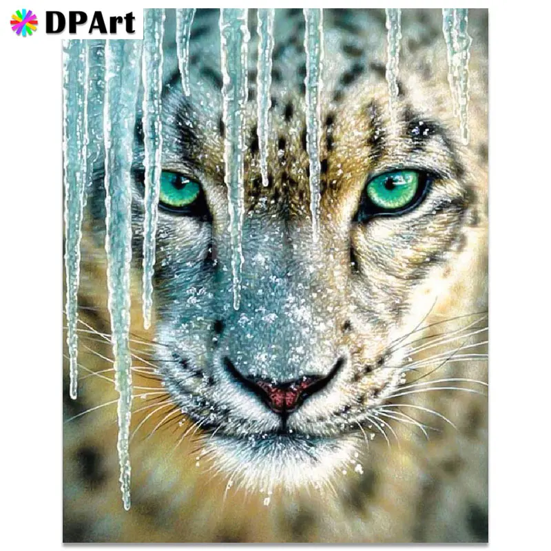Алмазная картина 5D полностью квадратная/круглая дрель леопардовое животное Daimond
