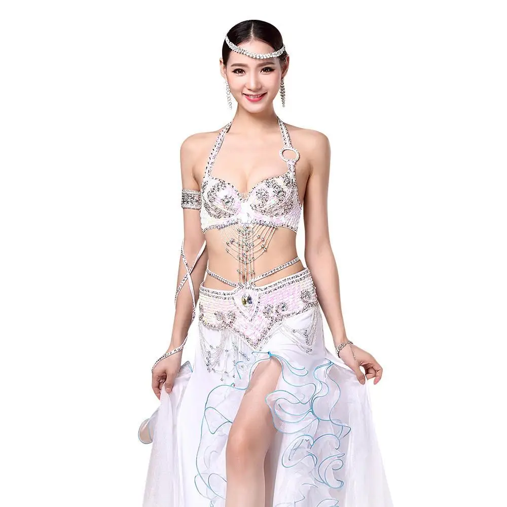 Women-Stage-Dance-Wear-2017-Oriental-Dance-Sequined-Beaded-Bra-and-Belt-Bellydance-Suit-2pcs-Costumes