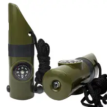 Кемпинг Открытый аварийный выживания пластиковый мини 7 в 1 свисток Многофункциональный Инструмент Практичный спортивный камуфляж цвет