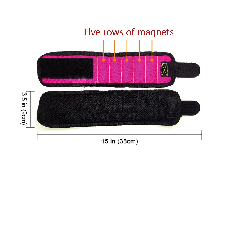 Geoeon 1 шт. Сильный магнитный браслет подходит для деревообработки носить винтовые принадлежности ремешок комплект на запястье A28