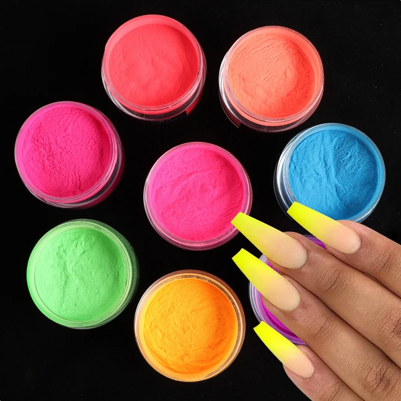 

Acrylic Powder Fluorescent Pigment Crystal Dust Professional Manicure Decoration Tool Accessories For Polish Nail Extension