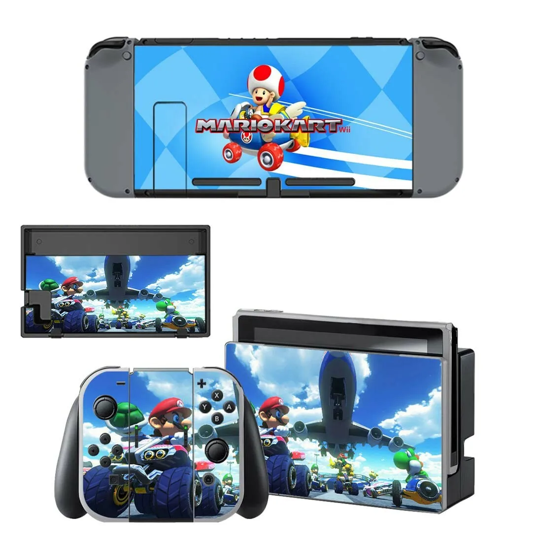 Наклейки Mario kart для nintendo switch, наклейки для nintendo Switch, консоль Joy-con, контроллер, док-станция, Скины Виниловые