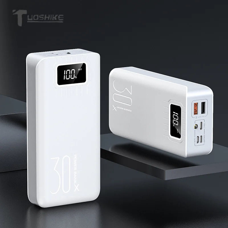 30000mAh power Bank Быстрая зарядка для Iphone светодиодный дисплей Внешняя батарея зарядное устройство для Xiaomi samsung huawei LG power bank