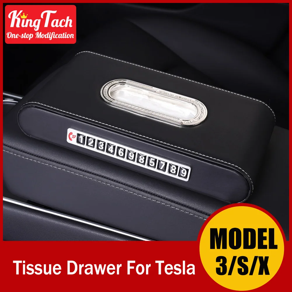 Caixa de Tecido para Tesla Pala de Sol do Carro Portátil de Couro Guardanapo de Papel Pendurado tipo Universal Model Titular Auto Acessórios 3 x s Box