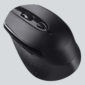 

[Ergonomic wireless ] Silent Wireless 2.4Ghz Mouse, Ergonomic USB port Mic Silent click 6D buttons Laptop mouse