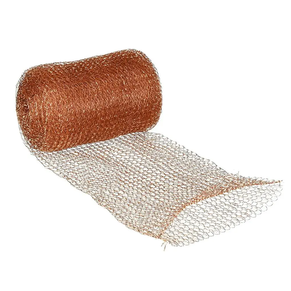 Copper Mesh Filter 12.7cm*3m Woven Copper Mesh Wire Filter Screen for Brewing Distillation Snake Snail Rat Mouse Pest Control