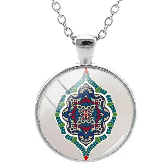Pendant necklace islam muslim Religious Friends gift Glass Dome Pendant Necklace women men Jewelry NT453 NT466