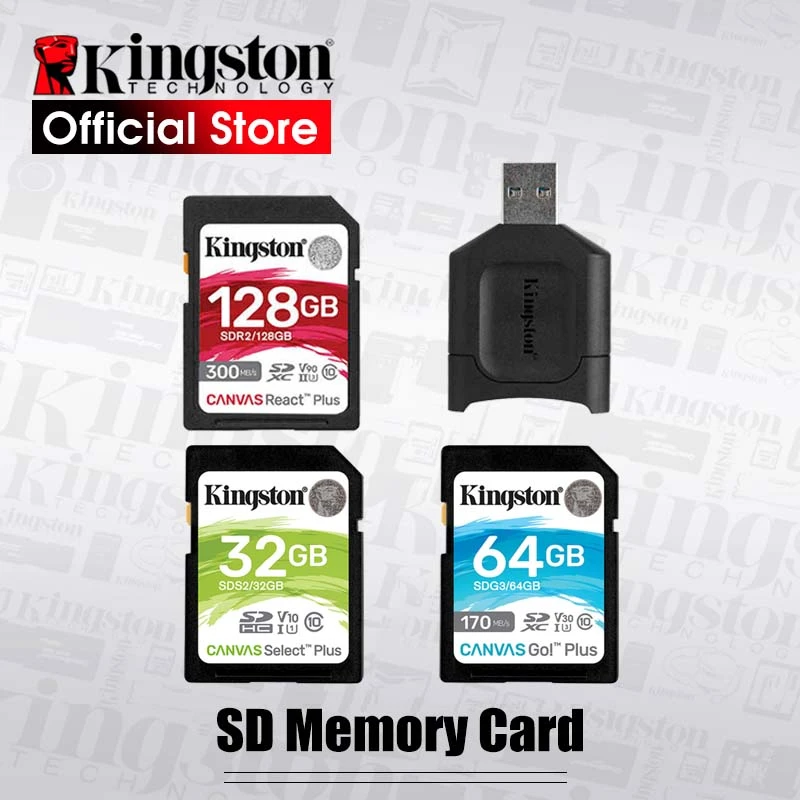 Kingston 128gb Sd Card 16gb Memory Card Class10 64gb Cartao De Memoria Sdhc  Sdxc Ush-i Hd Video 32gb Carte Sd For Camera 256gb - Memory Cards -  AliExpress
