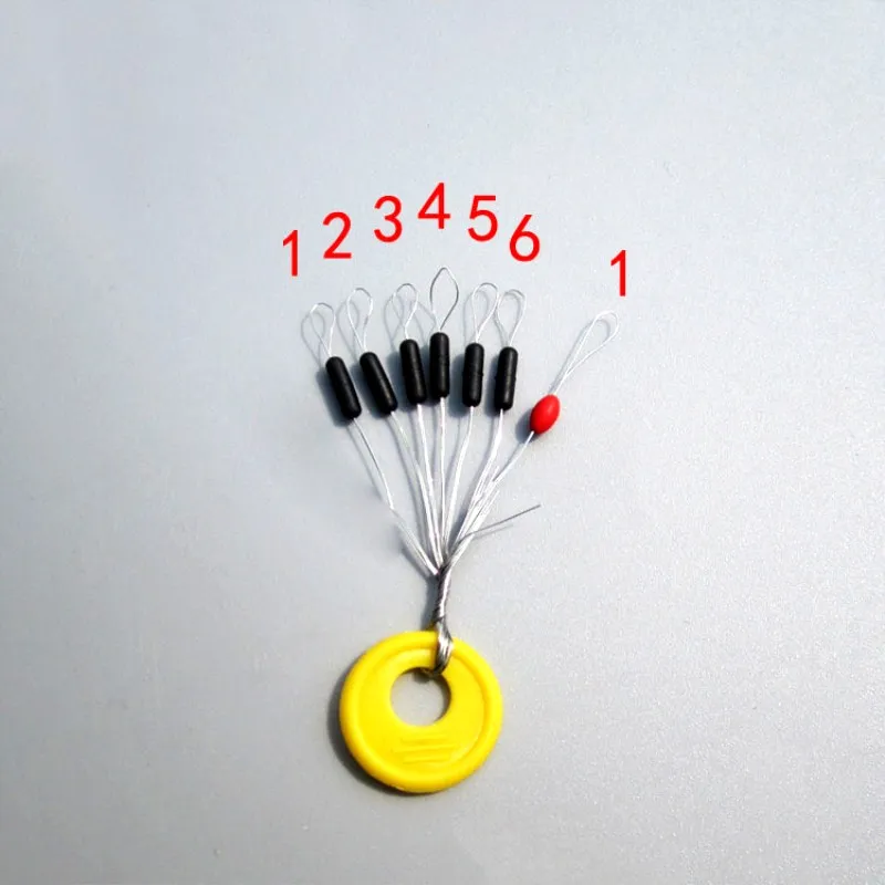 600pcs 100 Groups Rubber Stopper Fishing Line Resistance Fishing Connector Rolling Oval Beans Fly Fishing Bait Float Bobber