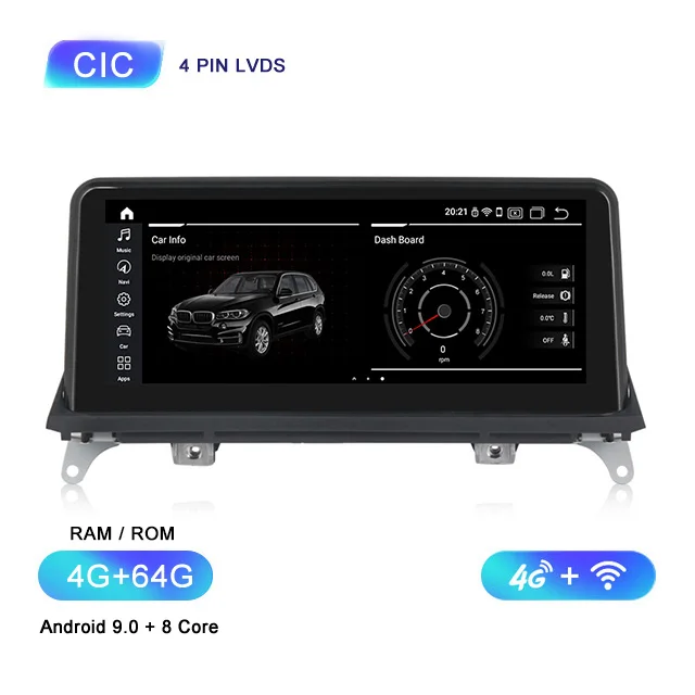 ID7 ips Android автомобильный gps навигационный мультимедийный плеер для BMW X5 E70 X6 E71 2007-2013 Оригинальная CCC или CIC система ips 4G LTE - Цвет: CIC 9.0 4G LTE