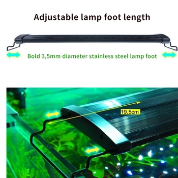 

5 Colors ABS Extendable Bracket Dimmable 3 Modes Ultra Thin LED Aquarium Light Energy Saving Landscape Adjustable Pet Supplies