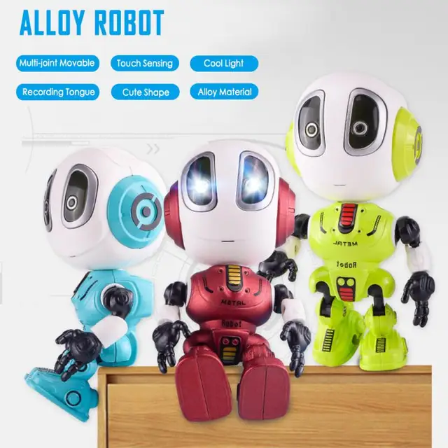 Steam Smart Talking Robot Toy DIY Gesture Electronic Removable Doll Toy Touch Electronic Sound Light Robot Toy Kids Gifts 3