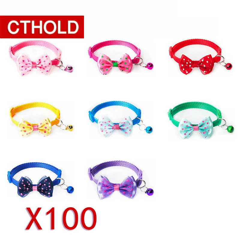 CTHOLD 100 шт./лот бабочка галстук милые домашние животные Регулируемый полиэстер
