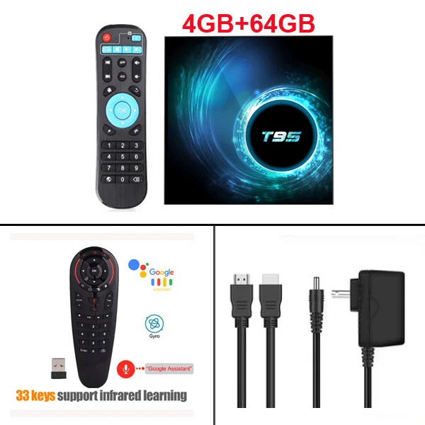 4GB 64GB G30S T95 ТВ приставка Android 10,0 Allwinner H616 четырехъядерный 2,4G Wifi HD Смарт медиаплеер 6K H.265 4G 32G/64G телеприставка PK X96 MAX - Цвет: 4GB 64GB G30S