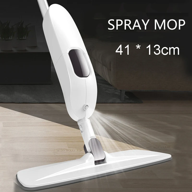 

360 Rotating Spray Mop Magic Flat Floor Cleaner Lazy Steam Spin Mops Mophead Cleaning Tool Microfiber Cloth Pads with Water Tank