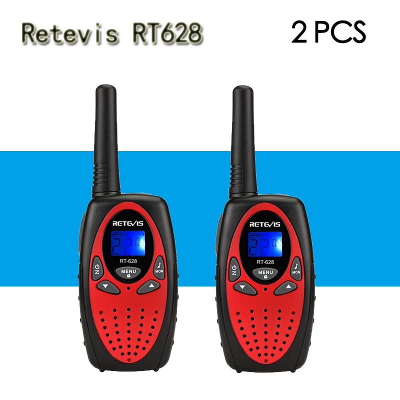 2 2 шт. детская игрушечная рация радиостанция Retevis RT628 0,5 W PMR446 двухстороннее радио коммуникатор Рождественский подарок иди и болтай Walkie рации - Цвет: 2