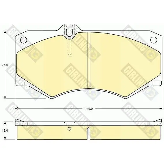 Колодки тормозные MERCEDES W460-W463/IVECO DAILY передние без да