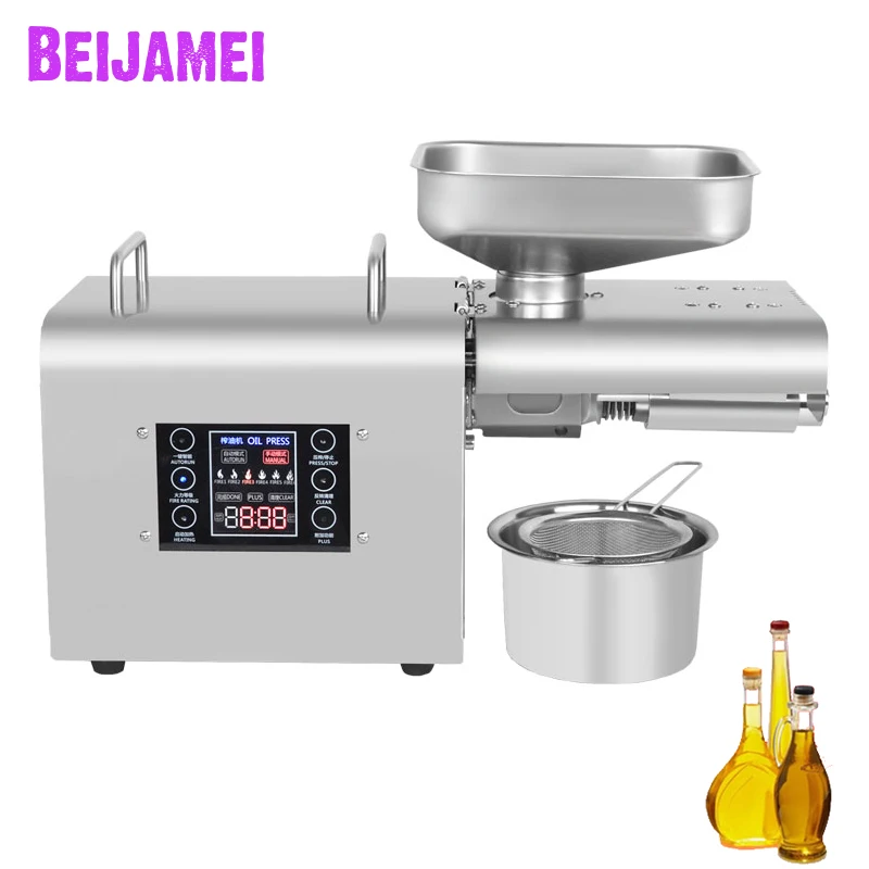 BEIJAMEI домашний пресс для миндального масла 110 в 220 в электрический пресс для миндального масла малая коммерческая соковыжималка для масла