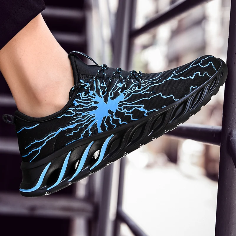 2019 летние резиновые дышащие кроссовки для бега с сеткой трендовые мужские