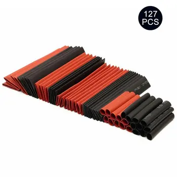 

127PCS Heat Shrink Tubing Polyolefin Electrical Wrap Wire Cable Sleeves Insulation 2:1 Shrinkable Tube Assortment Kit