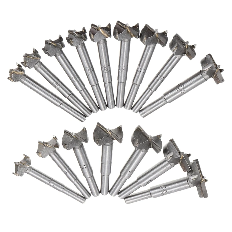 

16Pcs Forstner Wood Drill Bit Self Centering Hole Saw Cutter Woodworking Tools Set 15-35mm Hinge Forstner Drill Bits