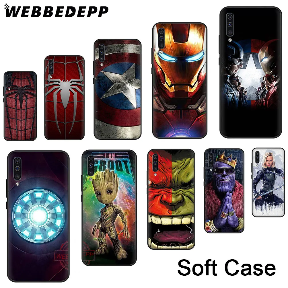 

Soft Case for Samsung A10s A20s A30s A40s A50s A60 A70 M10 20 30 40 A6 A7 A8 A9 Cover 165N Avengers Superhero iron man thanos