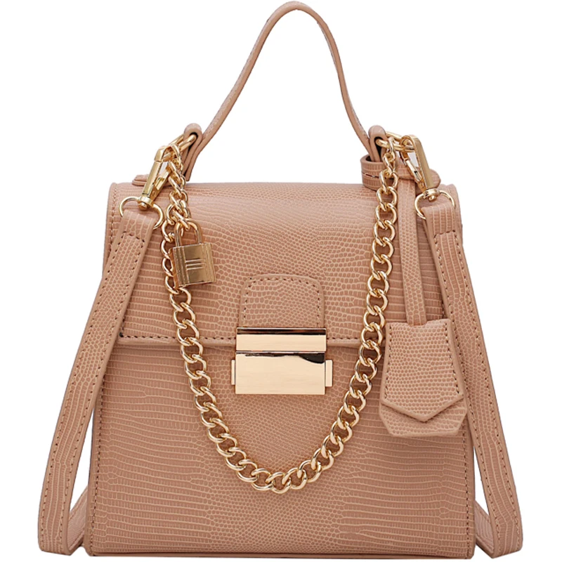 

Elegant Female Crocodile pattern Tote bag 2019 New Quality PU Leather Women's Designer Handbag Lock Chain Shoulder Messenger Bag