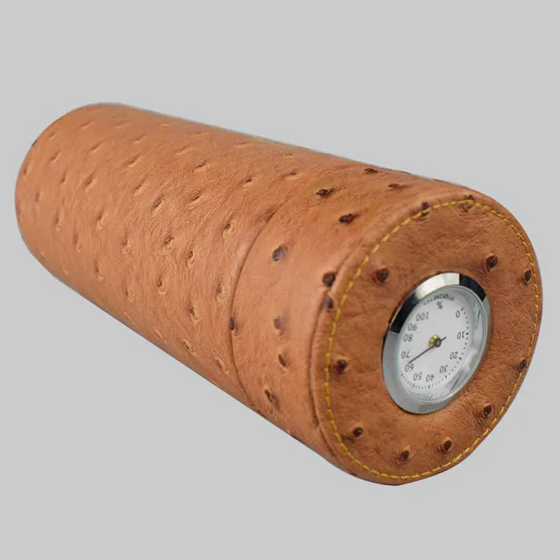 Чехол для сигар COHIBA коричневая круглая сигара из кожи и кедрового дерева