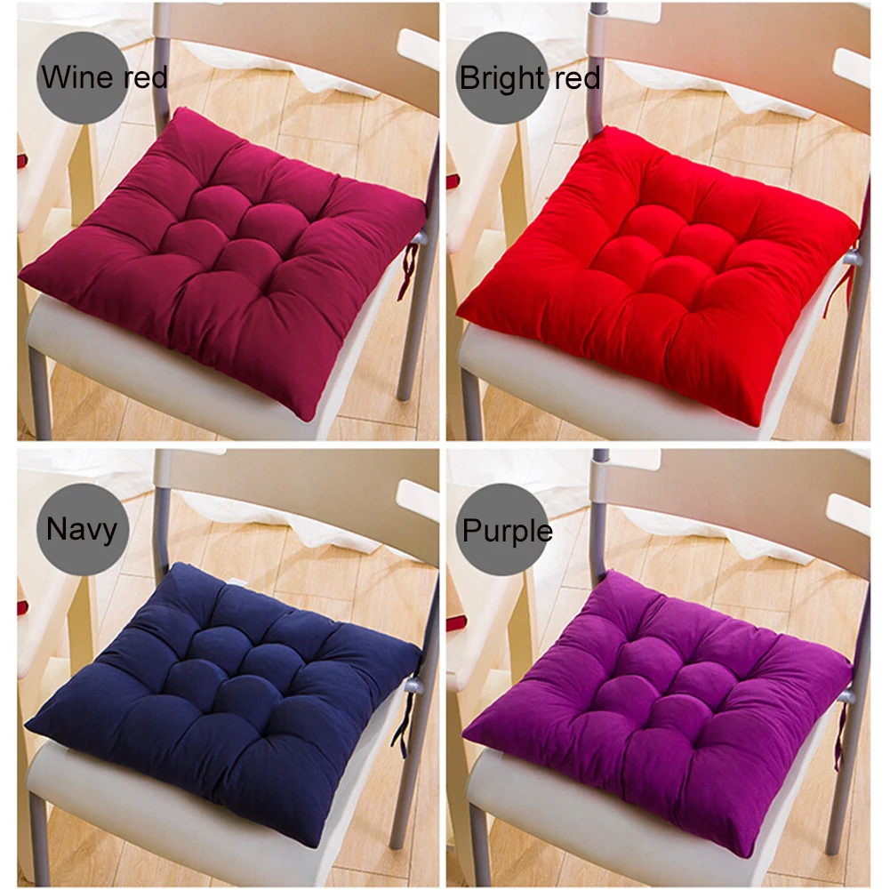 1PC Épaissir Doux Coussin De Chaise Avec Cravate Coussin De Siège