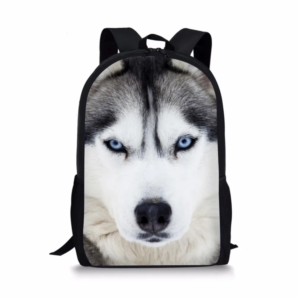 Sac à dos de loup populaire de 16 pouces, sac à dos avec impression d'animal pour enfants, sacs Husky pour filles et garçons, sac d'école pour enfants