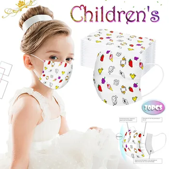 

Ear Hook Facemask Three-layer Disposable Face Mask Children's Mask With Mondmasker Filter Lovely Printing Cartoons Mascarillas