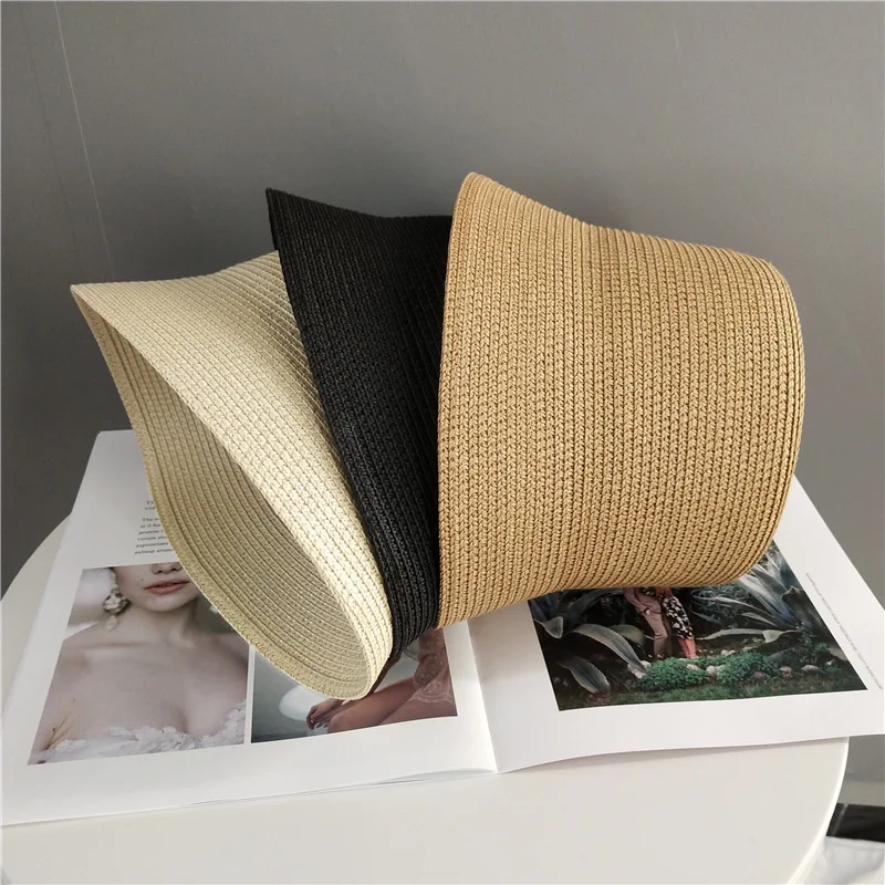 Women Summer Foldable Straw Sun Hat Panama Boater Floppy Bucket Hat Female Outing Visor Holiday Cool Beach Weave Bob Caps beach hat,women sun hat