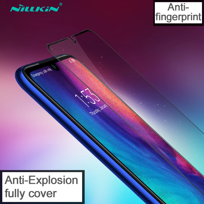 Nillkin Curve закаленное стекло для Xiaomi Redmi Note 7 и Note7 Pro XD CP+ MAX Анти-взрыв полное покрытие Защитная пленка для экрана - Цвет: Черный