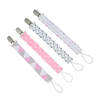 

4pcs Baby Pacifier Clip Baby Anti-drop Pacifier Chain To Prevent The Pacifier Off Adjustable Holder Pacifier Clip