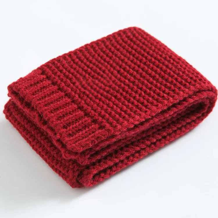Зимний теплый вязаный шарф, детский кашемировый шейный платок для мальчиков и девочек, плотный детский шейный платок - Цвет: color 1