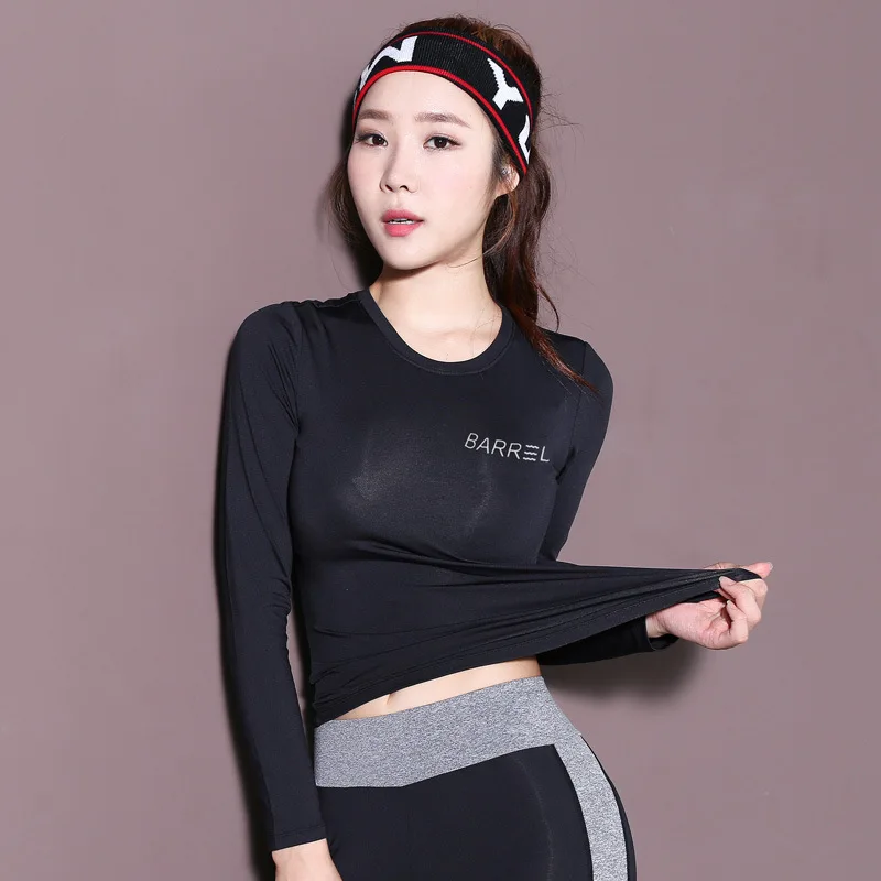 Rhyme Весенняя Спортивная футболка с длинными рукавами быстросохнущая одежда для фитнеса женский спортивный костюм куртка для йоги