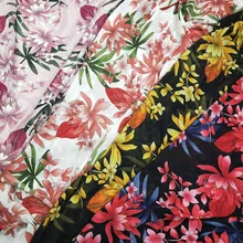 Шифоновое платье рубашка ткань прекрасный цветный принт материал мягкий легкий шарф DIY ткань для рукоделия