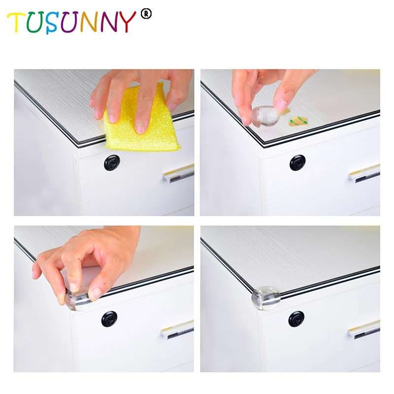 TUSUNNY 10 шт./лот ПВХ прозрачные углы для защиты детей силиконовые безопасности